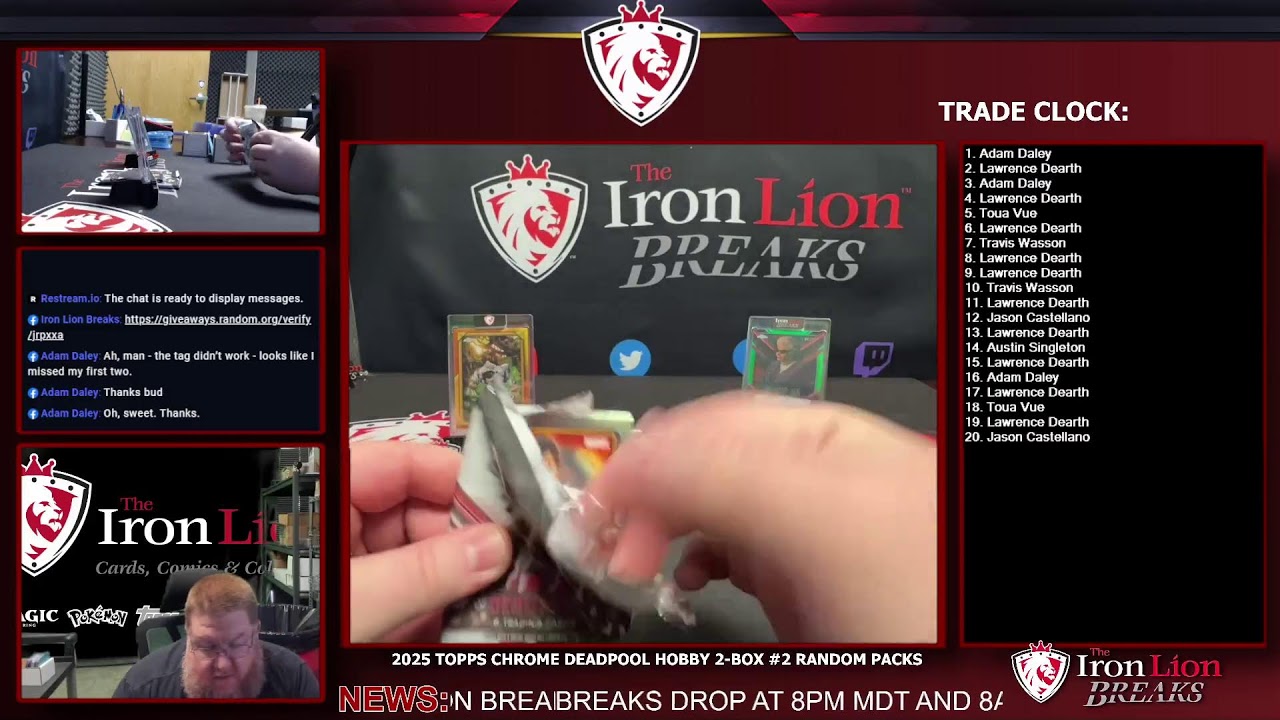 2025 Topps Chrome Deadpool Hobby 2-Box #2 Random Packs