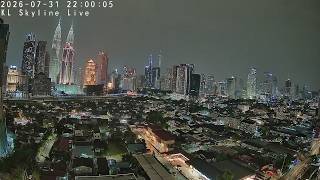 🌙 31 Jul 2026 Night | Kuala Lumpur KL Skyline 24/7 | Weather & Traffic Cam