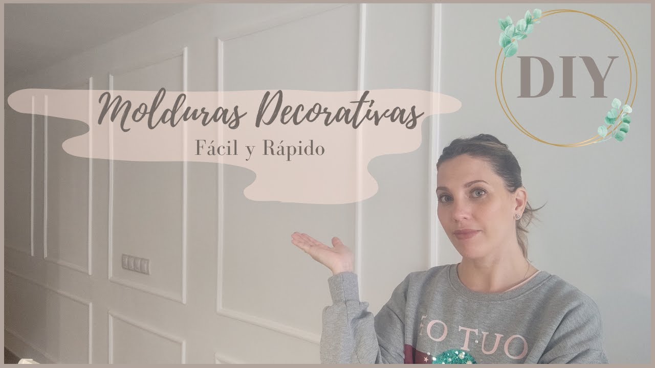 COMO colocar MOLDURAS DECORATIVAS de POLIESTIRENO en la PARED!! #interiordesign  #molduras #home
