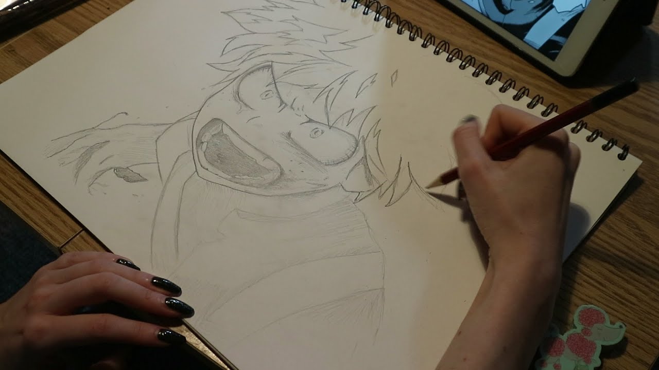 Drawing 'Deku' (ASMR)