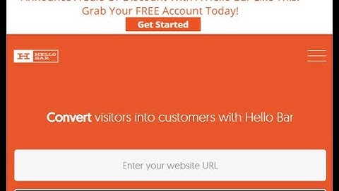 Add A Hello Bar to Your Website