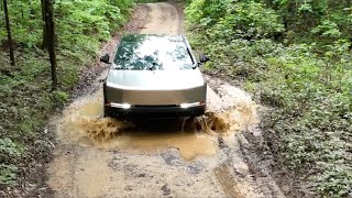 ASMR: Cybertruck exploring an easy Trail