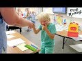 Ezrah Meets His First Grade Teacher, And It's Priceless!!!