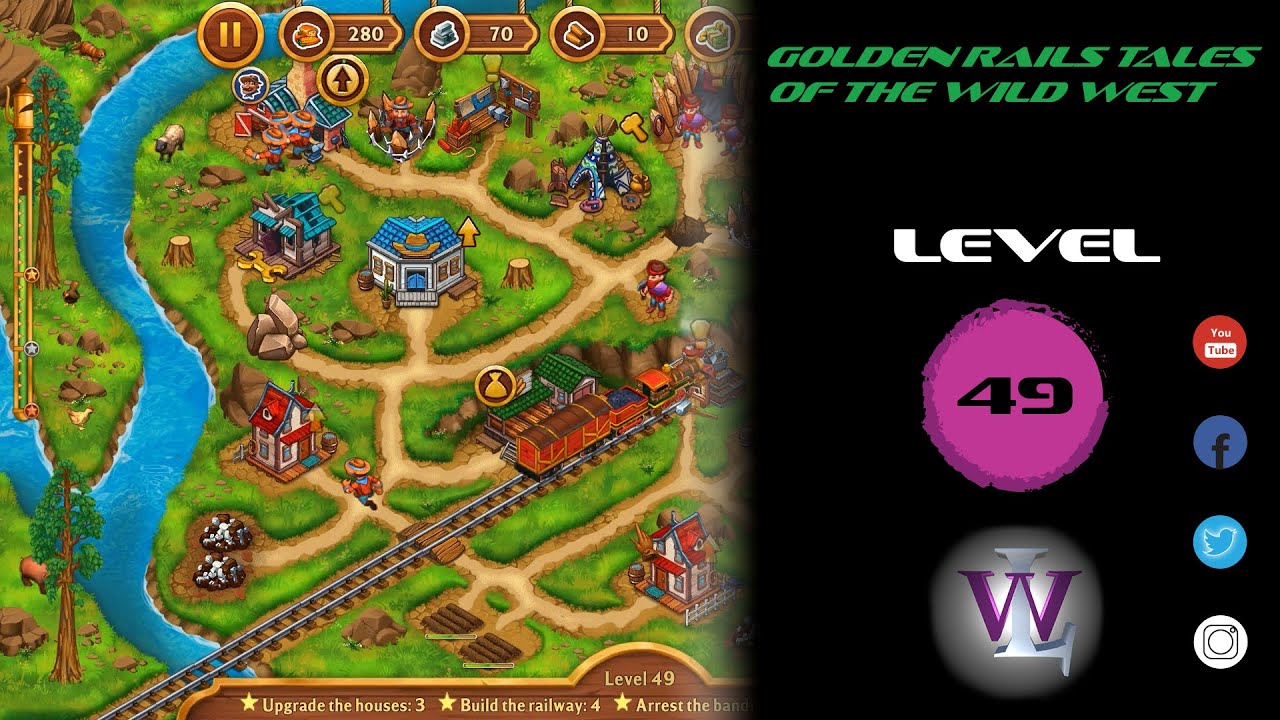 Golden Rails Golden Rails Tales Of The Wild West - Level 49 walkthrough - YouTube
