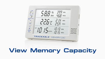 Memory-Loc Datalogging Traceable Barometer - View Memory Capacity Instructional Video