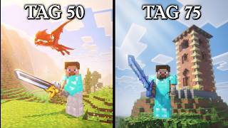 Ich habe 75 Tage Minecraft als Drachenjäger gespielt!