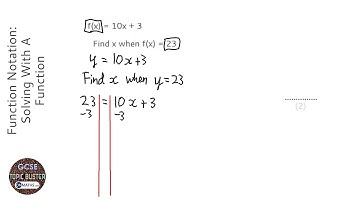 Function Notation: Solving With A Function (Grade 5) - OnMaths GCSE Maths Revision