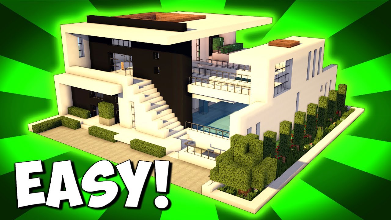 Minecraft: How To Build A Large Modern House Tutorial ( 27 )