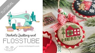 Flosstube Tutorial | Round Ornament Finish & Finger Bow Tutorial