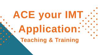 IMT Application | Teaching & Training