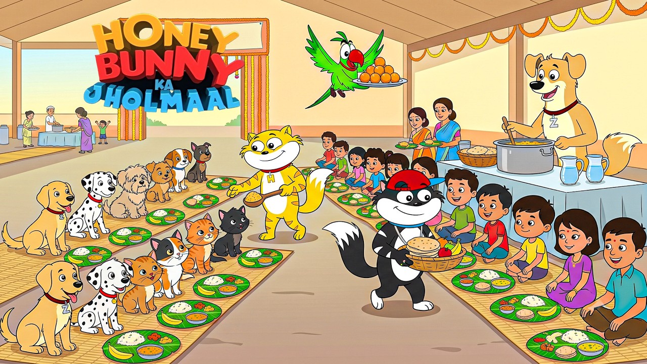 Hunny Bunny ने खिलाया सबको भोज | Hunny Bunny Jholmaal Cartoons for kids Hindi | बच्चो की कहानियां
