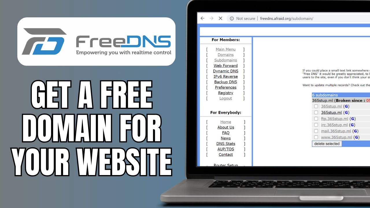 How To Get A Free Domain For Your Website - YouTube
