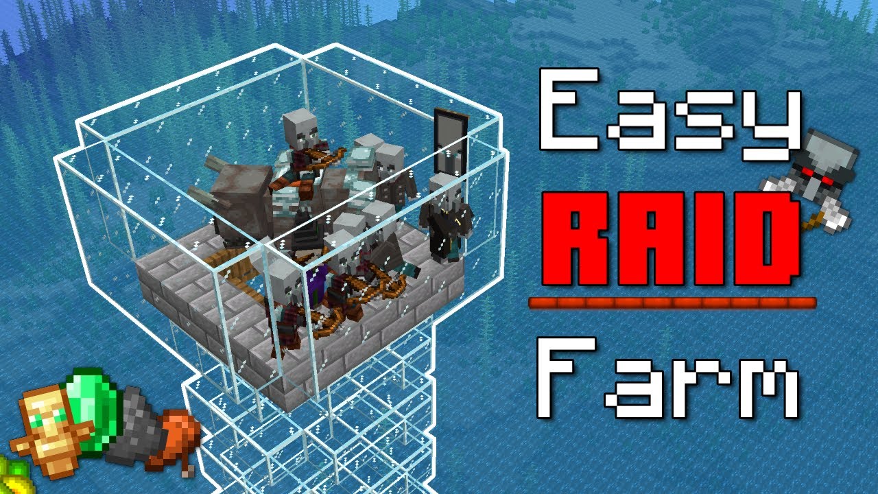 Simple Minecraft Raid Farm