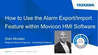 Demo: How to Use the Alarm Export/Import Feature within Movicon HMI Software