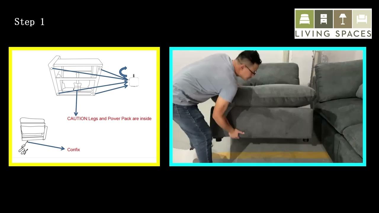 Living Spaces Jolene LAF Power Recliner Assembly Instruction YouTube