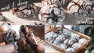 Culinary Student Bakes Moist and Chewy Chocolate Crinkle Cookies