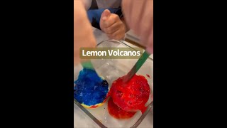 Lemon Volcanoes 🌋 A fun and easy science experiment to do at home for kids. #science screenshot 5