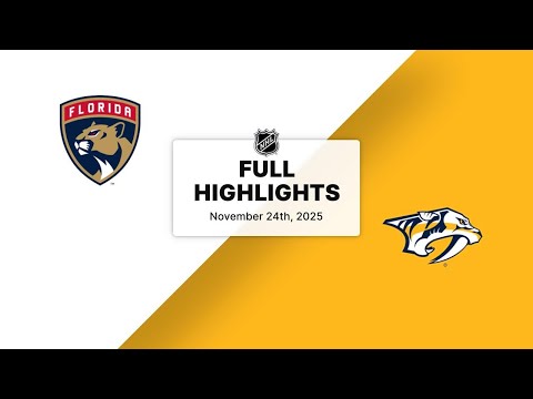 NHL Highlights | Panthers vs. Predators | November 24, 2025