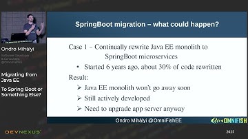 Devnexus 2025 - Migrating from Java EE: to Spring Boot or Something Else - Ondro Mihályi
