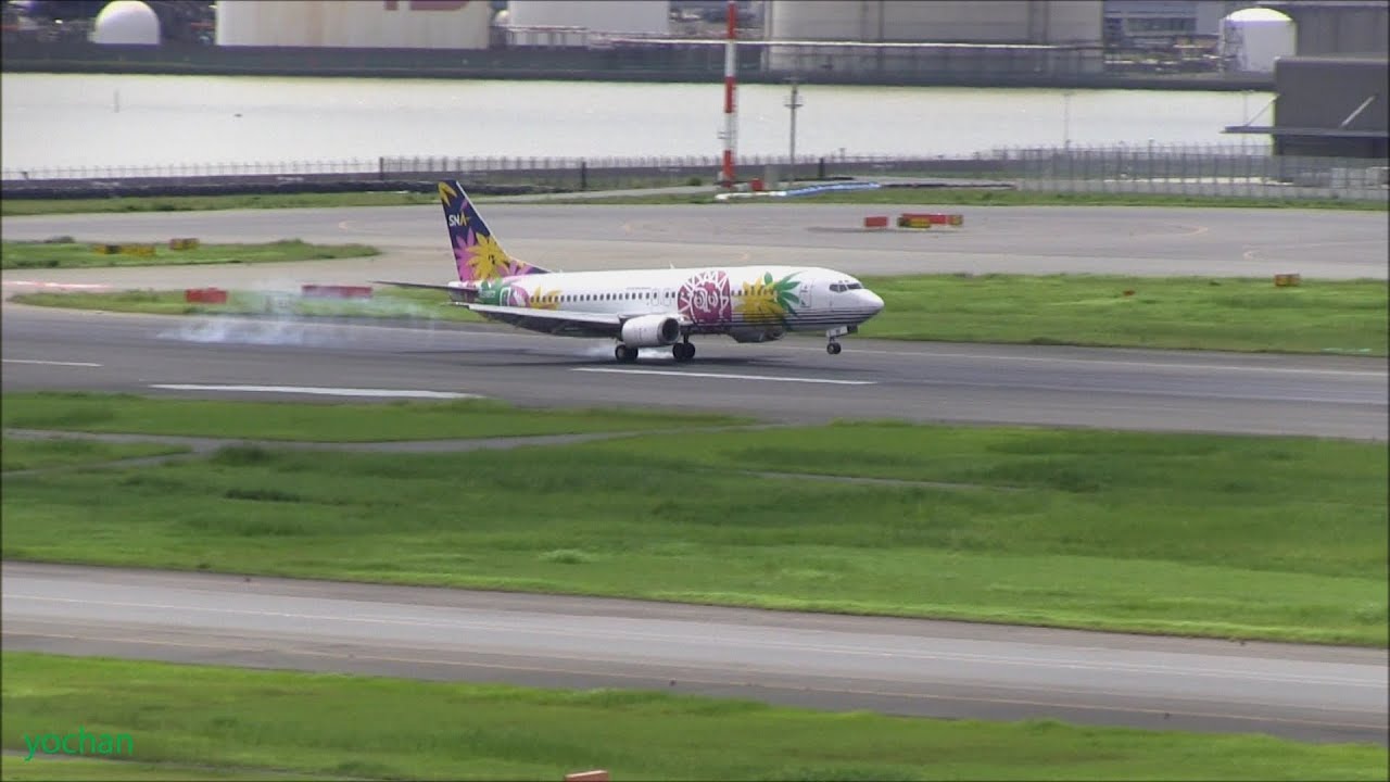 Solaseed Air,Boeing 737-400 Landing ソラシドエア(スカイ