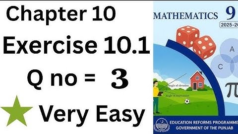 Class 9 maths chapter 10 ex 10.1 | Class 9 maths chapter 10.1 English medium | exercise 10.1 Q no 3