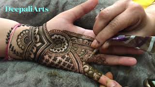 Semi bridal henna Mehndi design | stylish and beautiful henna design for front hand |