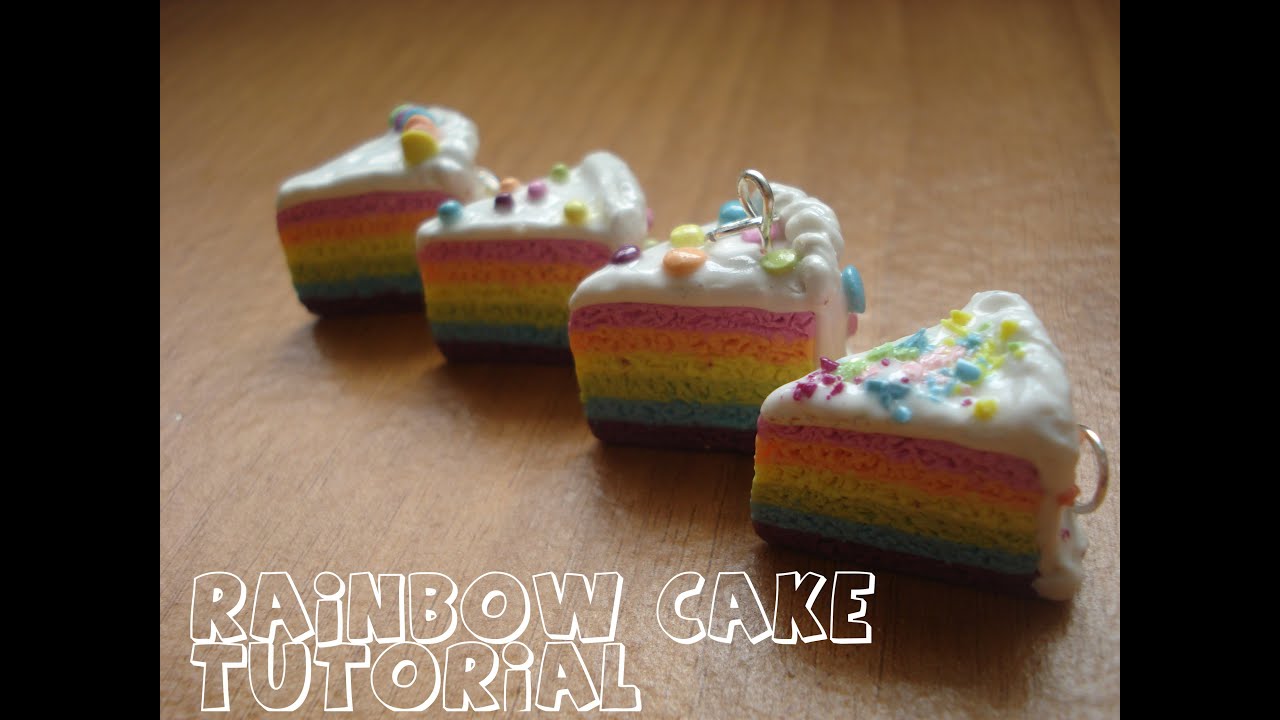 Rainbow Cake polymer clay Tutorial / arcilla polimerica - YouTube
