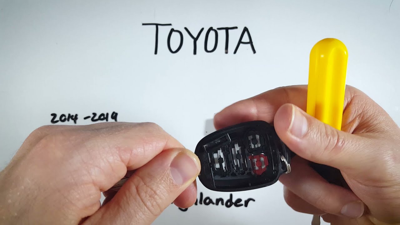 Toyota Highlander Key Fob Battery Replacement (2014 - 2019) - YouTube