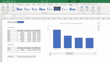 Use Excel Scroll Bar Control to Select Chart Series