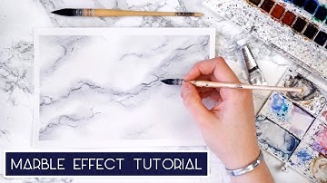 How to Paint Marble with Watercolour | Marble Effect Tutorial