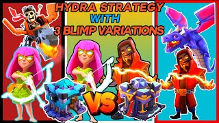 Master the Hydra Strategy with 3 Blimp Variations: Archers, Wizards & Mix! | TH13 vs TH15
