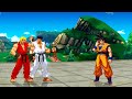 Goku vs ryu ice power and burning ken epic battle