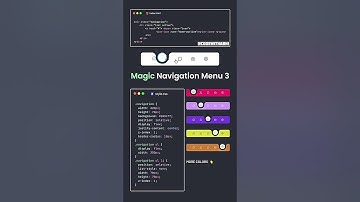 Magic navigation menu for websites  #coding #navigationbar #shortvideo #shorts #shortsfeed #web3