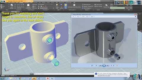 TeklaAcaD 3D Fusion (Tekla and AutoCAD 2018) Tube Fitting 02 (3D Rendering)