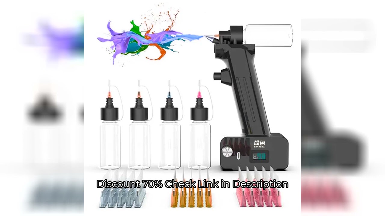 SHANGSE No-Clean Airbrush Kit-30PSI  Rechargeable Cordless Quick Spray Portable Tools for Model Pain