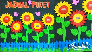 Membuat Jadwal Piket Kelas Kreatif|Menghias Kelas|Dekorasi Kelas Kreatif|cara mudah menghias kelas