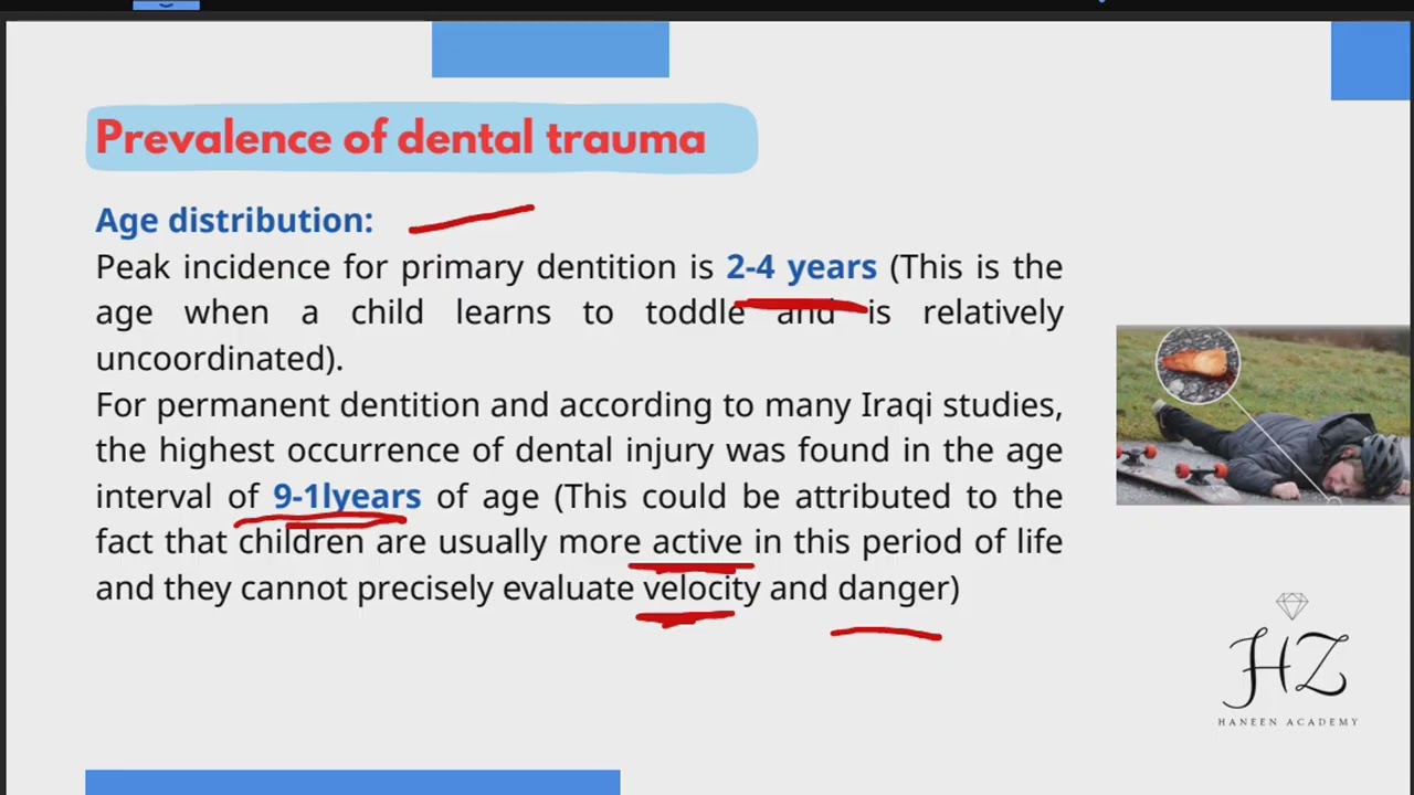 Pedodontics 5th lec 6  Management o f Trauma to the Teeth andSupporting Tissues 💜