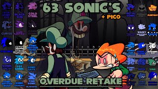 FNF - Overdue Retake / 63 Sonic's + Pico (Mario's Madness v2/Sonic/OVERDUE)