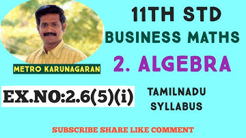 11th Std BM Ex.2.6(5)(i) Find the term independent of x in the expansion (x^2-2/3x)⁹