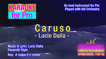 Thumbnail of Caruso by Lucio Dalla Karaoke, Pavarotti Style, Full Orchestra, No lead instrument for Pro