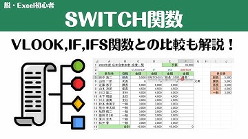 【Excel関数】SWITCH関数の使い方を攻略！VLOOKUP関数・IF関数・IFS関数との違いも解説