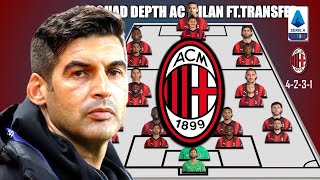 AC MILAN POTENTIAL SQUAD DEPTH WITH TRANSFER TARGETS SUMMER 2024 UNDER PAULO FONSECA | RUMOUR