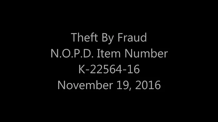 K-22564-16- November 19, 2016-Theft By Fraud-800 block of Second Street