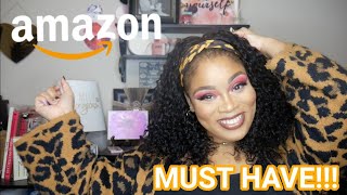 Amazon Affordable Human Hair Headband\/Half Wig|Nadula Amazon|Brandie Channail