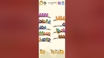 Bird sort color game level 973 #games #leveldesign #colorgame #gaming #colorconcept