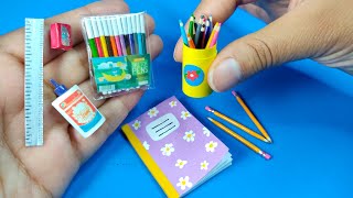 7 DIY Miniature School Supplies With Things you already Have at Home