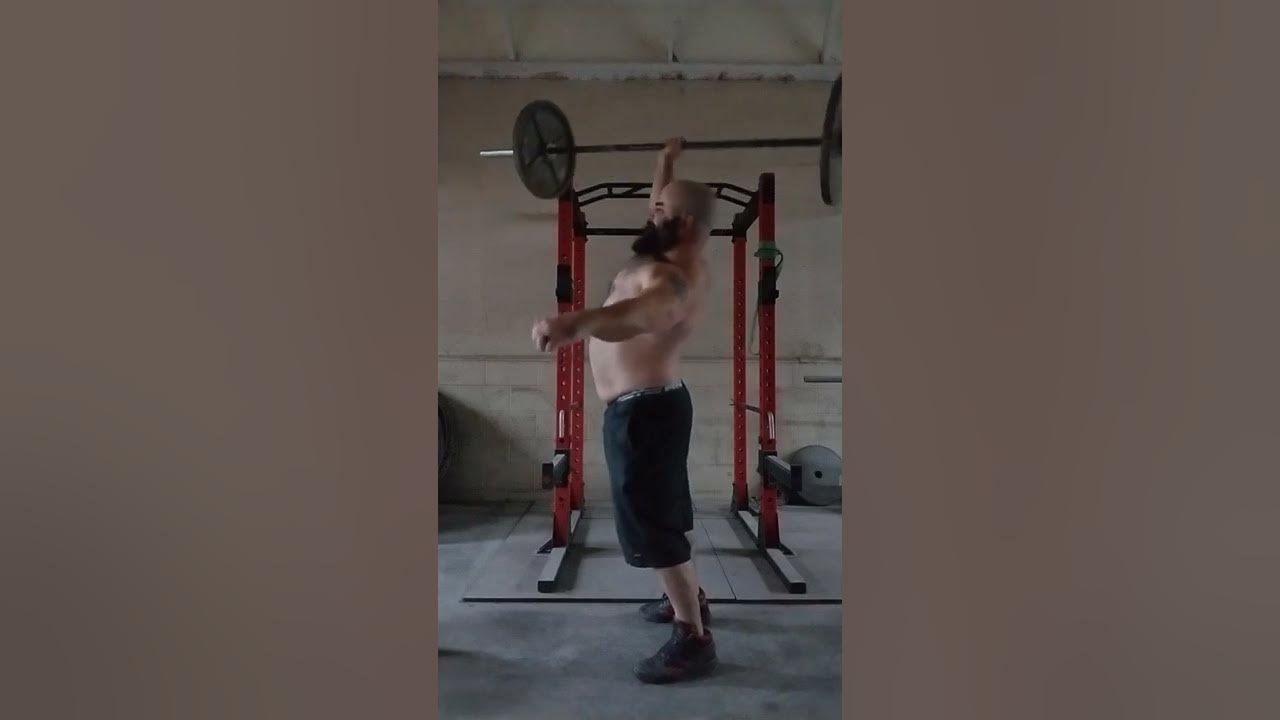 Fat Powerlifter Struggles to OHP 135lbs YouTube