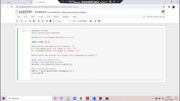 Pembuatan Program Matriks dengan Bahasa Python #bahasapython #teknikinformatika