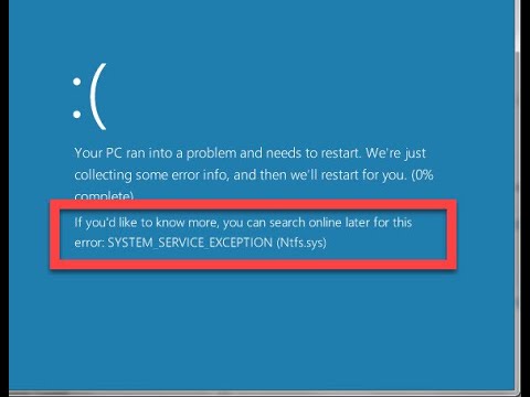 SYSTEM SERVICE EXCEPTION в Windows 10 Ошибка BSOD BLUE SCREEN [Решено]