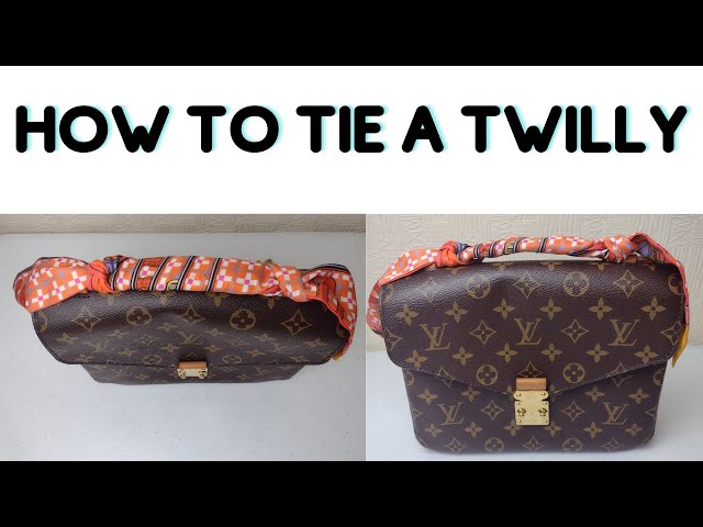 HOW TO TIE A TWILLY ON THE LOUIS VUITTON POCHETTE METIS: Four